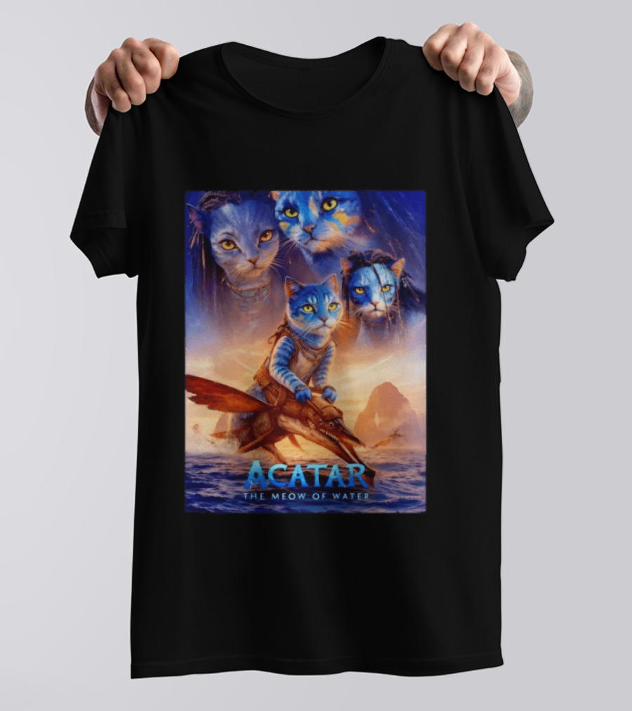 Acatar The Meow Of Water Cat Avatar Fantasy Cats Ocean Adventure T-Shirt