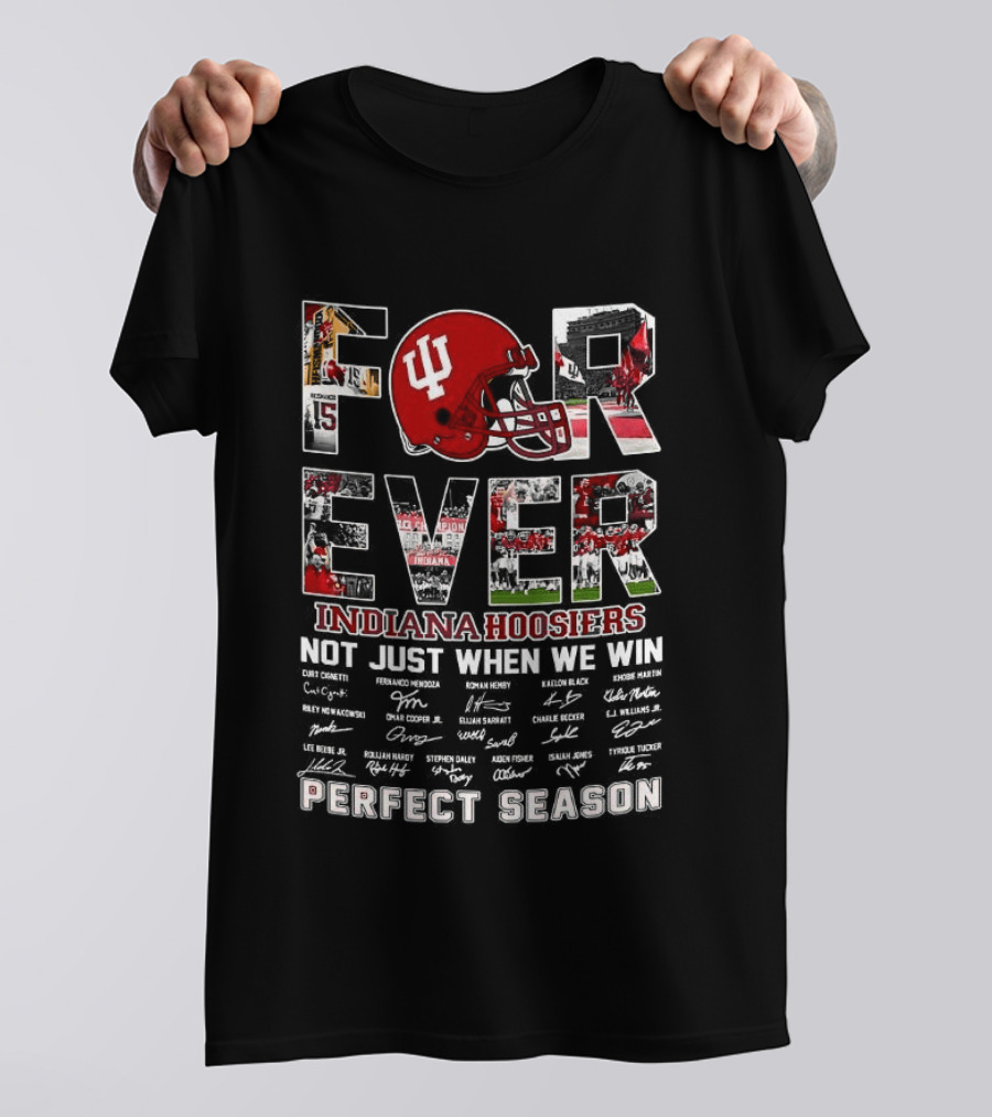 Indiana Hoosiers Forever Helmet Perfect Season Not Just When We Win T-Shirt
