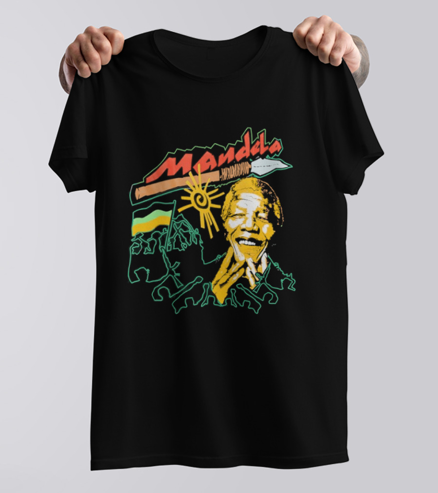 Nelson Mandela Barriers Sun Sketches T-Shirt