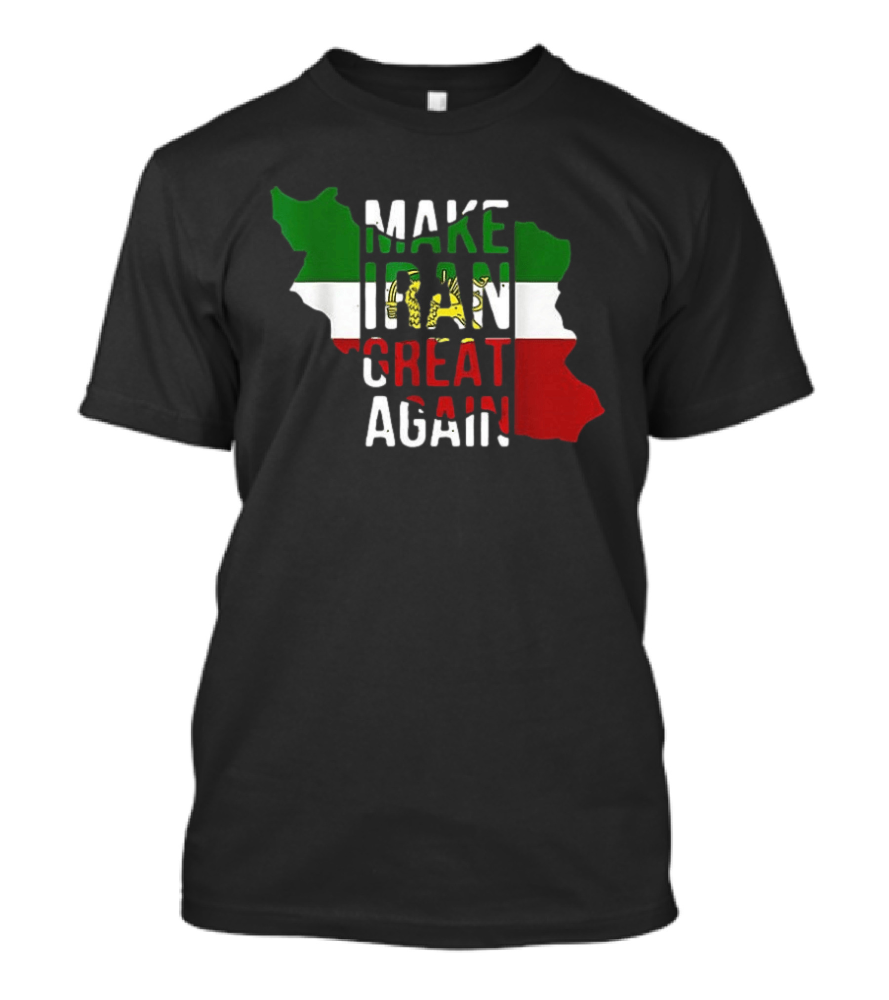 Make Iran Great Again Iranian Miga Flag Map T-Shirt