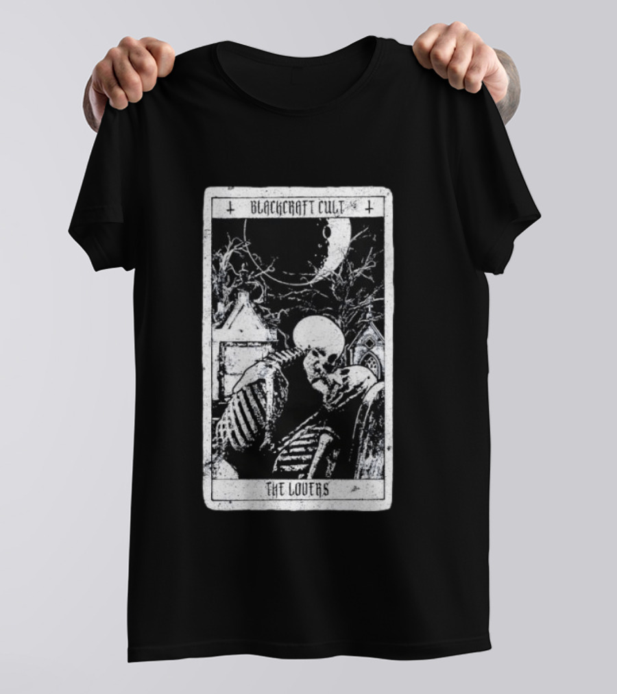 Blackcraft Cult The Lovers Tarot Skeleton Moonlit Gothic Scene T-Shirt