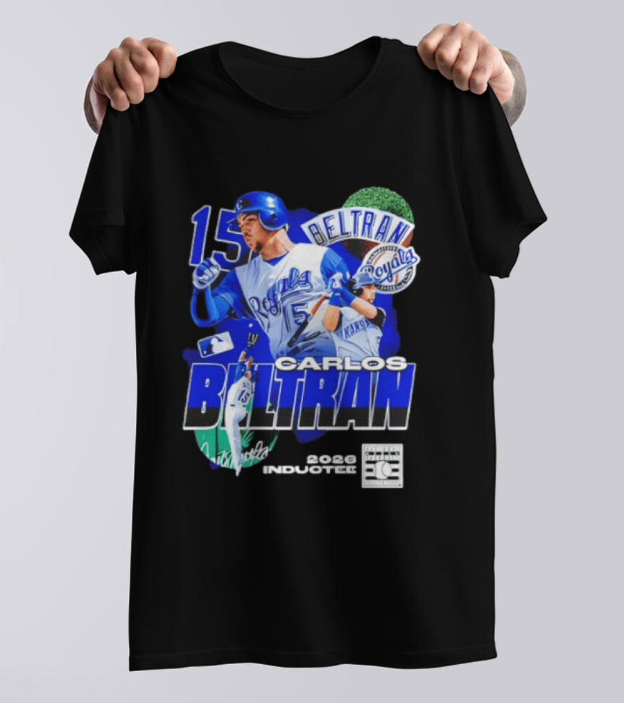 Kansas City Royals Carlos Beltran 15 Hall Of Fame Inducted 2026 T-Shirt