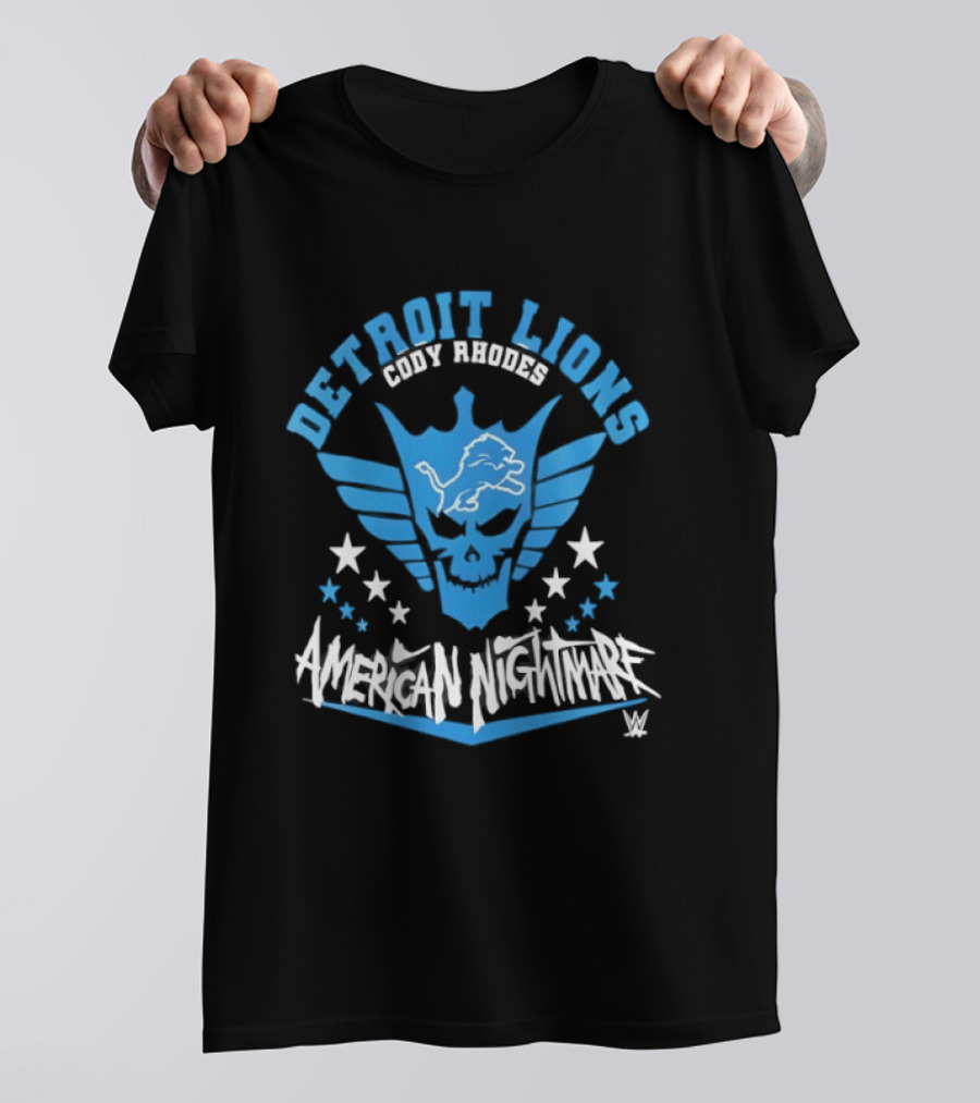 Detroit Lions Cody Rhodes American Nightmare WWE T-Shirt