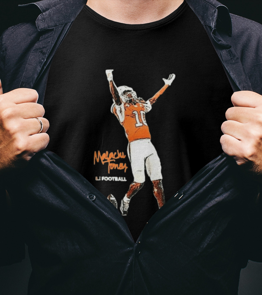 Malachi Toney Football 10 Celebration T-Shirt