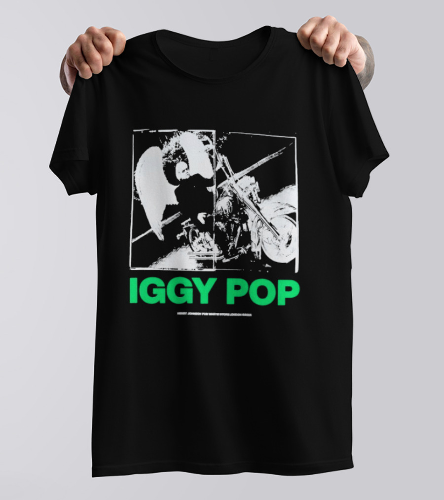 Waste! X Henry Johnson Iggy Pop Motor Wings Motorcycle Duo T-Shirt
