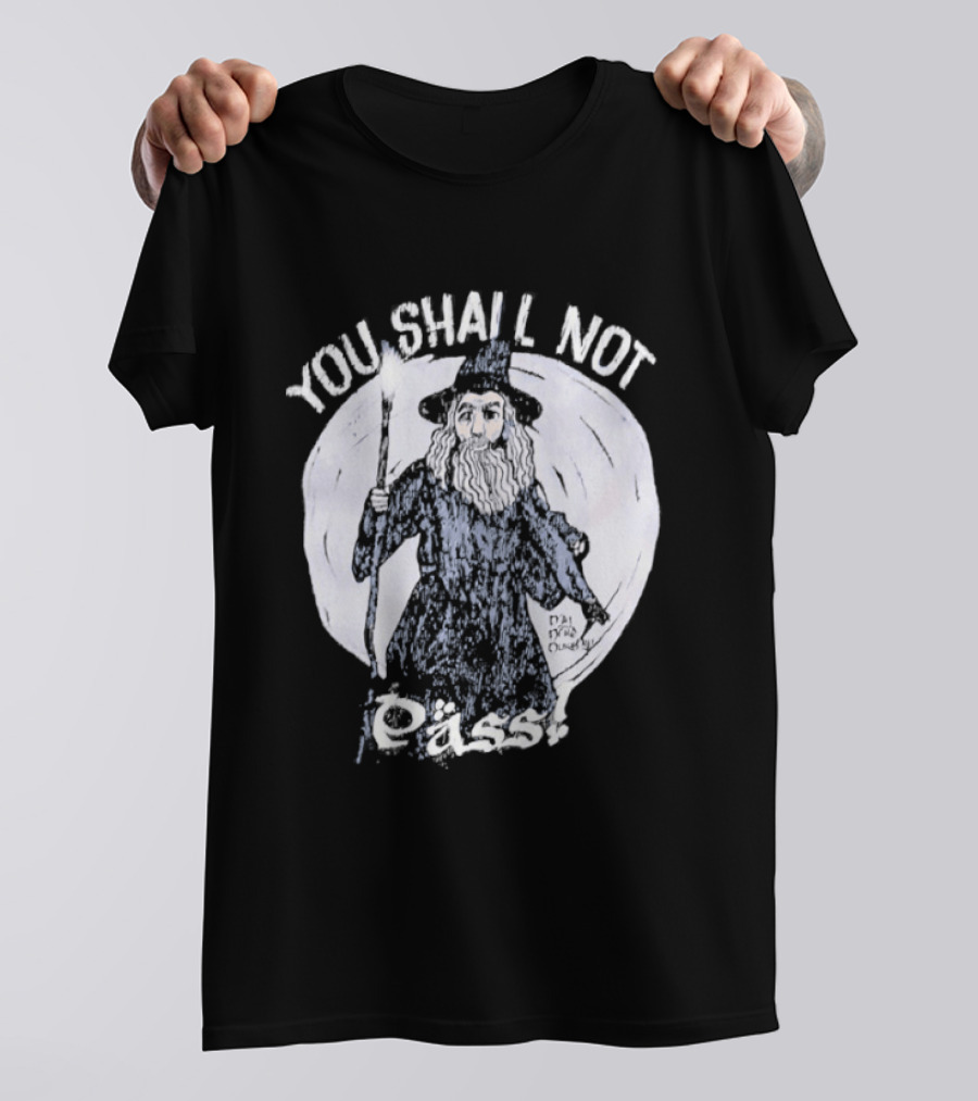You Shall Not Pass Wizard Gandalf Blocking Pose T-Shirt