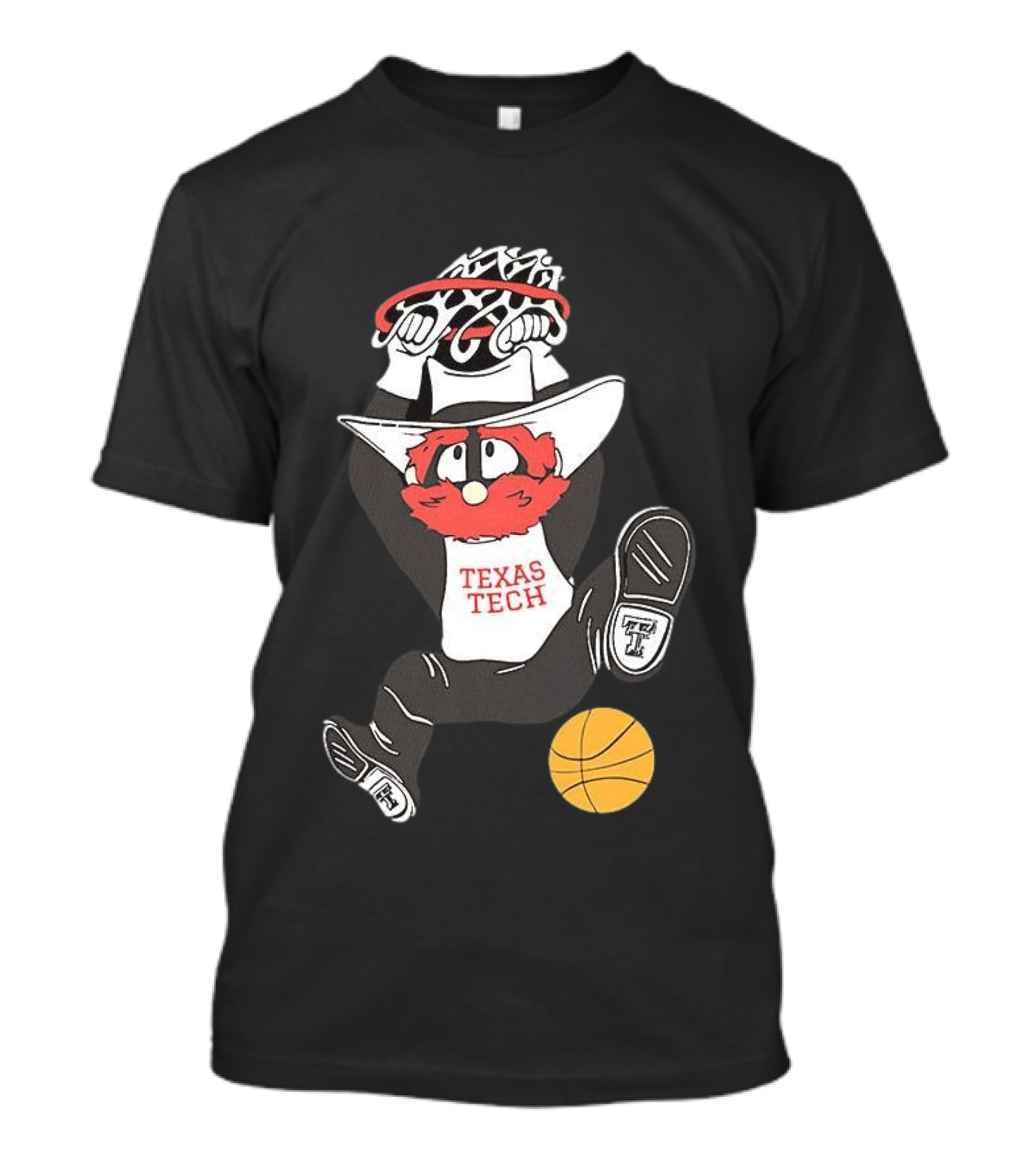 Texas Tech Raider Red Basketball Jammin Both Ways T-Shirt