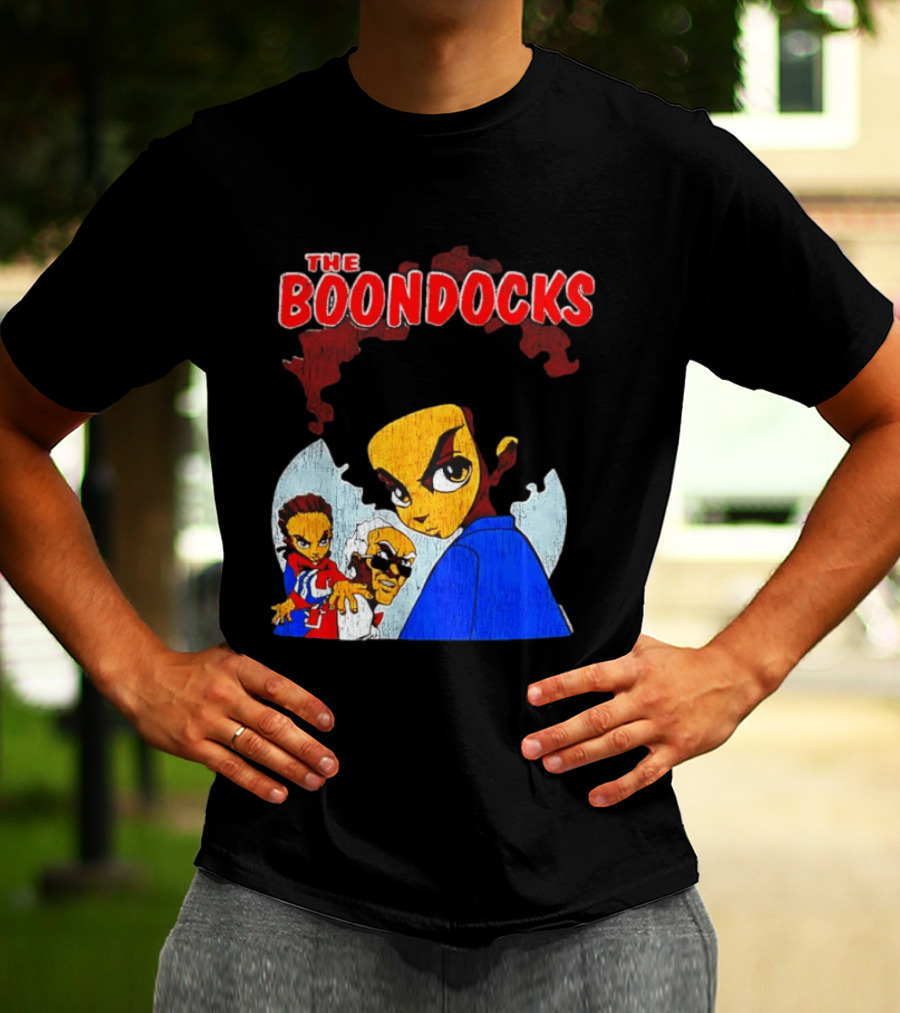 The Boondocks Animated Series Characters Huey Riley Grandad T-Shirt