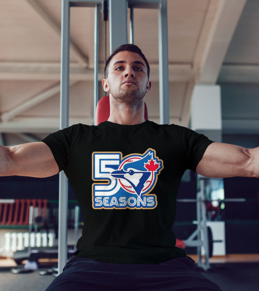 Toronto Blue Jays 50 Seasons Baseball Anniversary Celebration T-Shirt