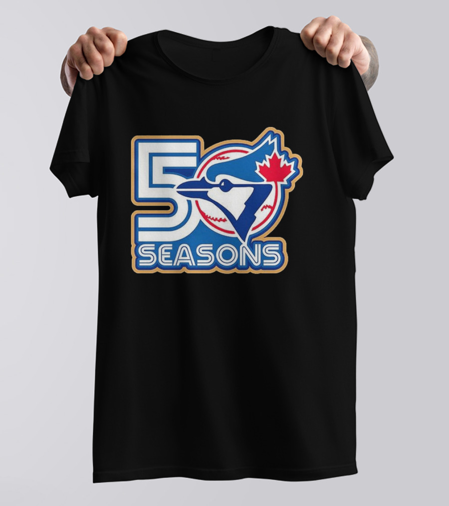 Toronto Blue Jays 50 Seasons Baseball Anniversary Celebration T-Shirt