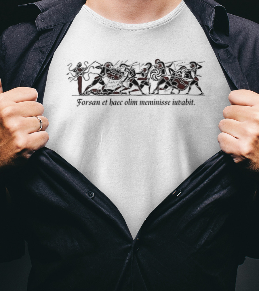 Forsan Et Haec Olim Meminisse Iuvabit Aeneid Good Old Day Ancient Warriors T-Shirt