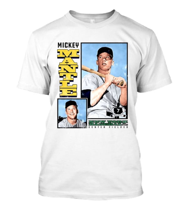 Mickey Mantle New York Yankees Center Fielder Number 7 Baseball Player T-Shirt