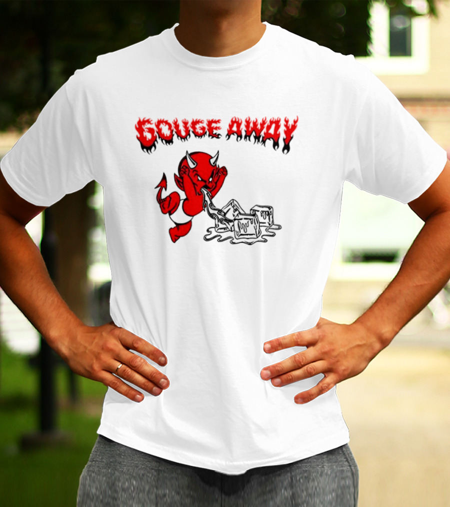 Gouge Away Red Devil Smashing Ice Cubes T-Shirt