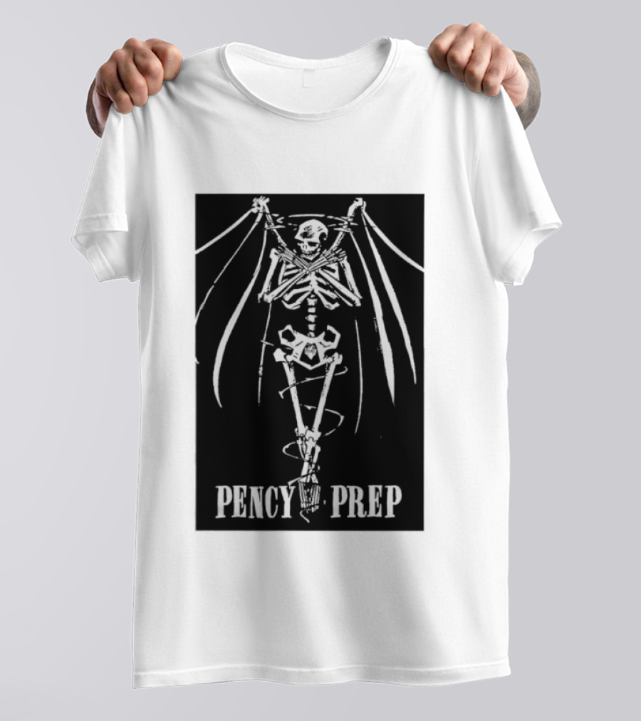 Pencey Prep Skeleton Flyer Ransom Bats Crossed Arms Band Merch T-Shirt