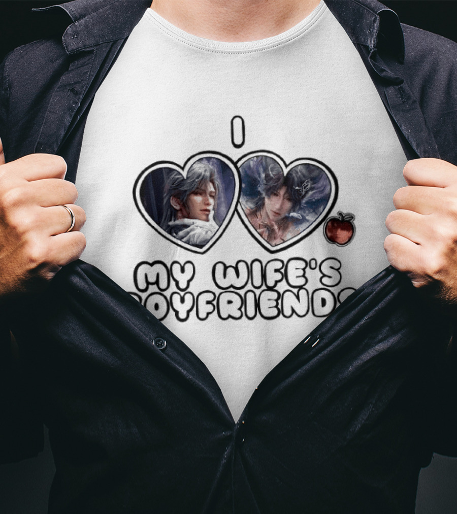 I Love My Wife's Boyfriends Heart T-Shirt