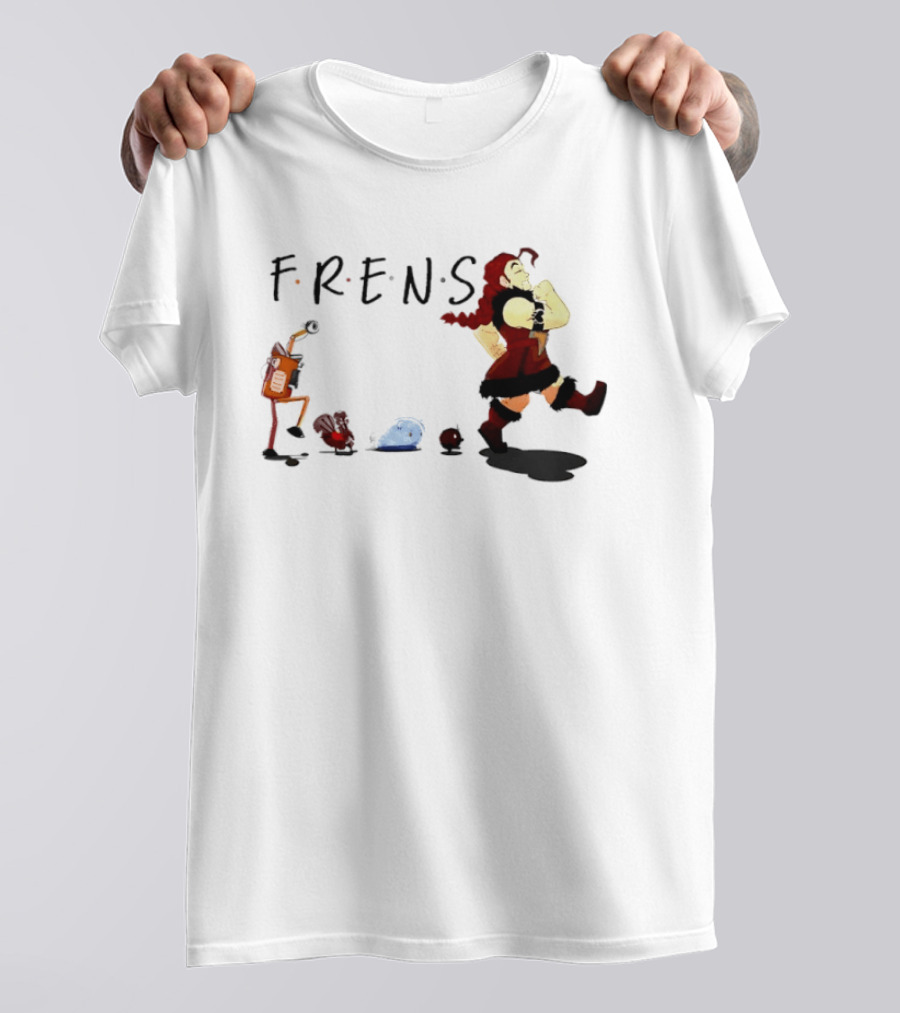 Taz And Frens Marching Group With Character Silhouettes And Fun T-Shirt