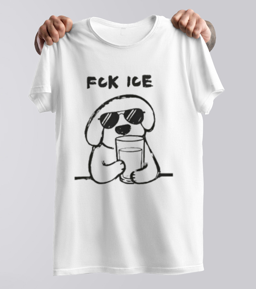 Trending Anti Ice Dog FCK ICE Cool Sunglasses T-Shirt