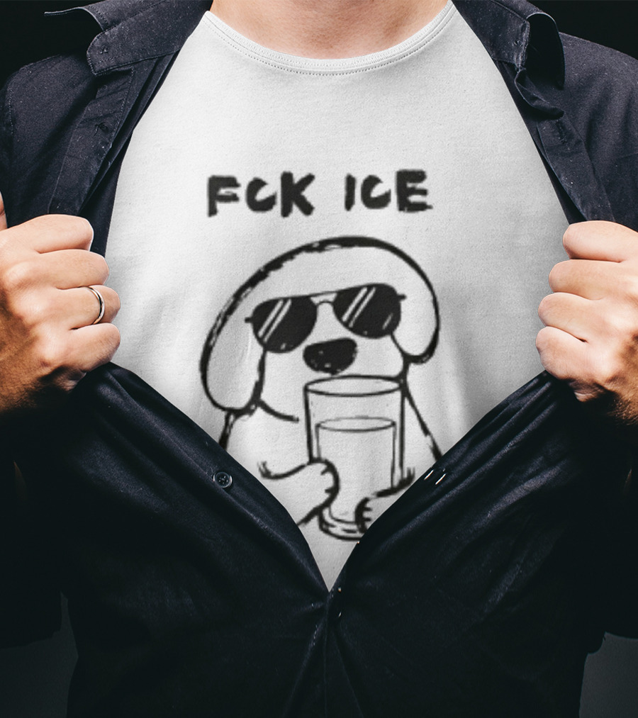 Trending Anti Ice Dog FCK ICE Cool Sunglasses T-Shirt