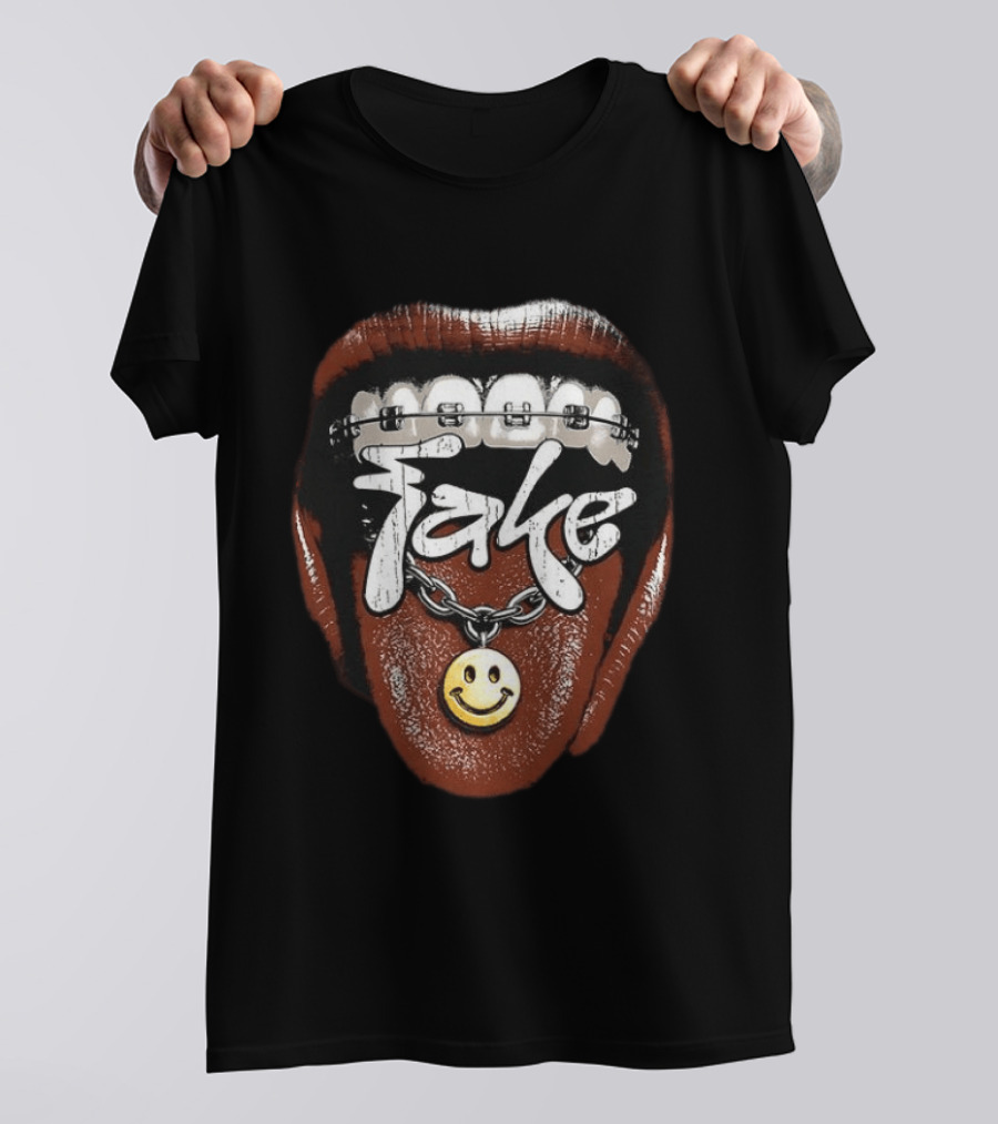 Fake Smile Braces Mouth Gothic Dark Grunge Aesthetic T-Shirt