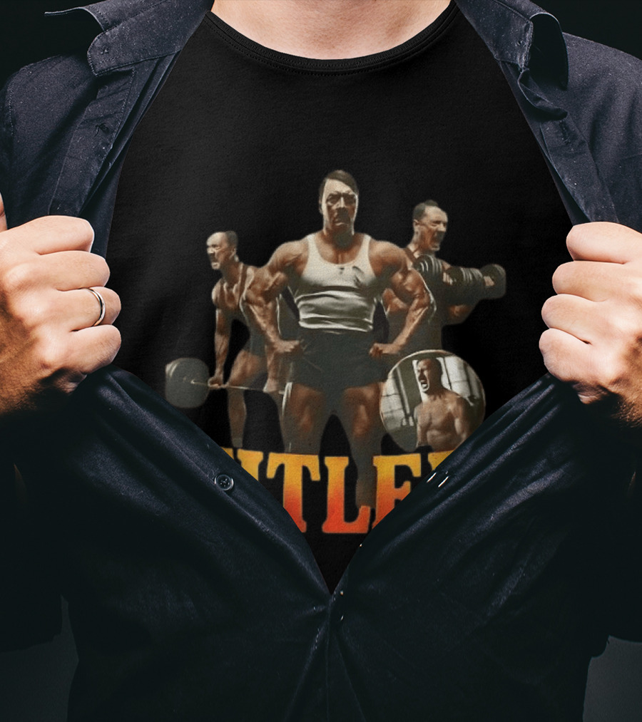 Fitler Hitler Bodybuilding Caricature T-Shirt
