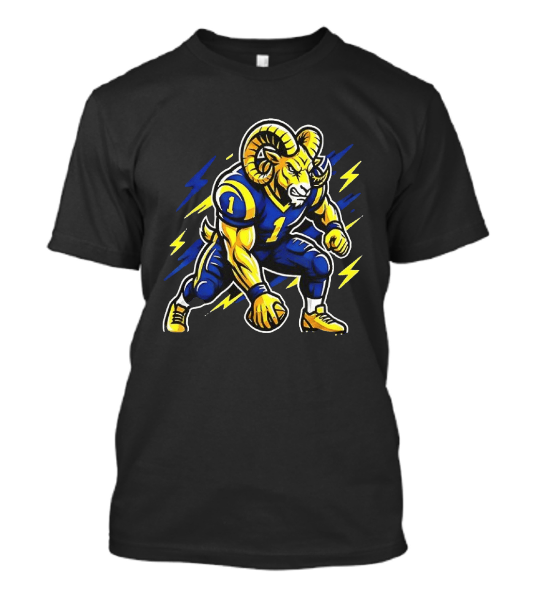 Los Angeles Rams Game Day Vibes Football Cartoon T-Shirt