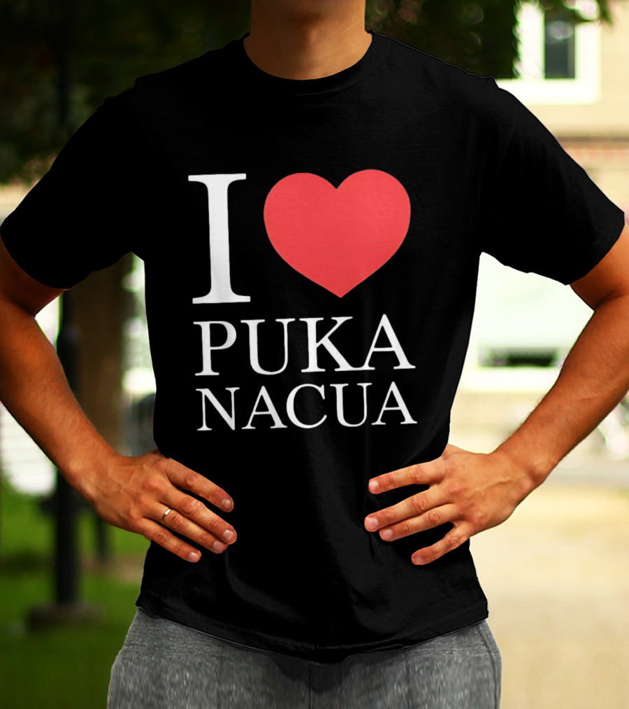 I Love Puka Nacua Los Angeles Rams Football Heart T-Shirt