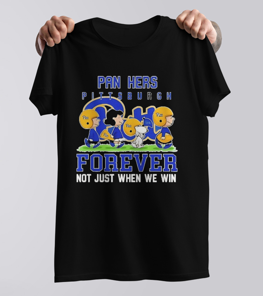 Pitt Panthers Peanuts Football Forever Not Just When We Win T-Shirt