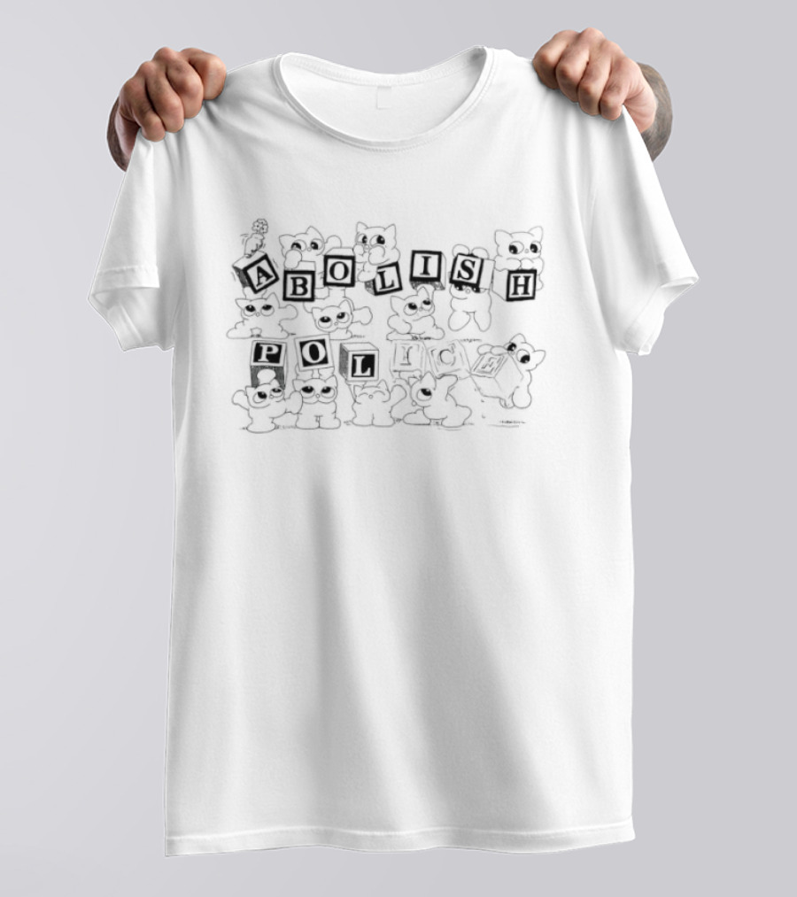 Abolish Police ICE Cats Spelling Out Protest Message T-Shirt