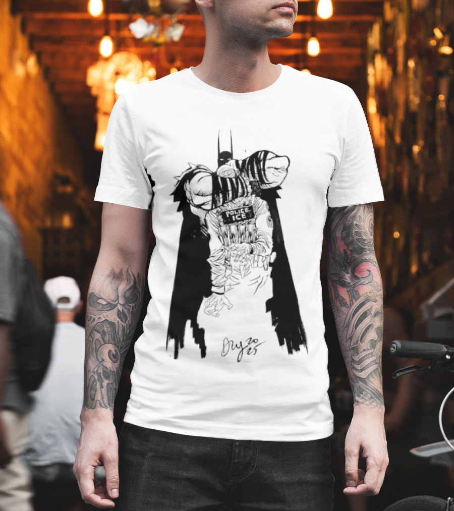 Absolute Batman Police ICE Joker Batman Sketch T-Shirt
