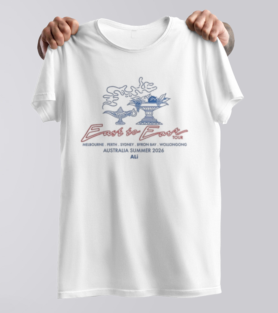 Ali Australia Tour 2026 Sydney Perth Adelaide Brisbane Melbourne East To East Still Life T-Shirt