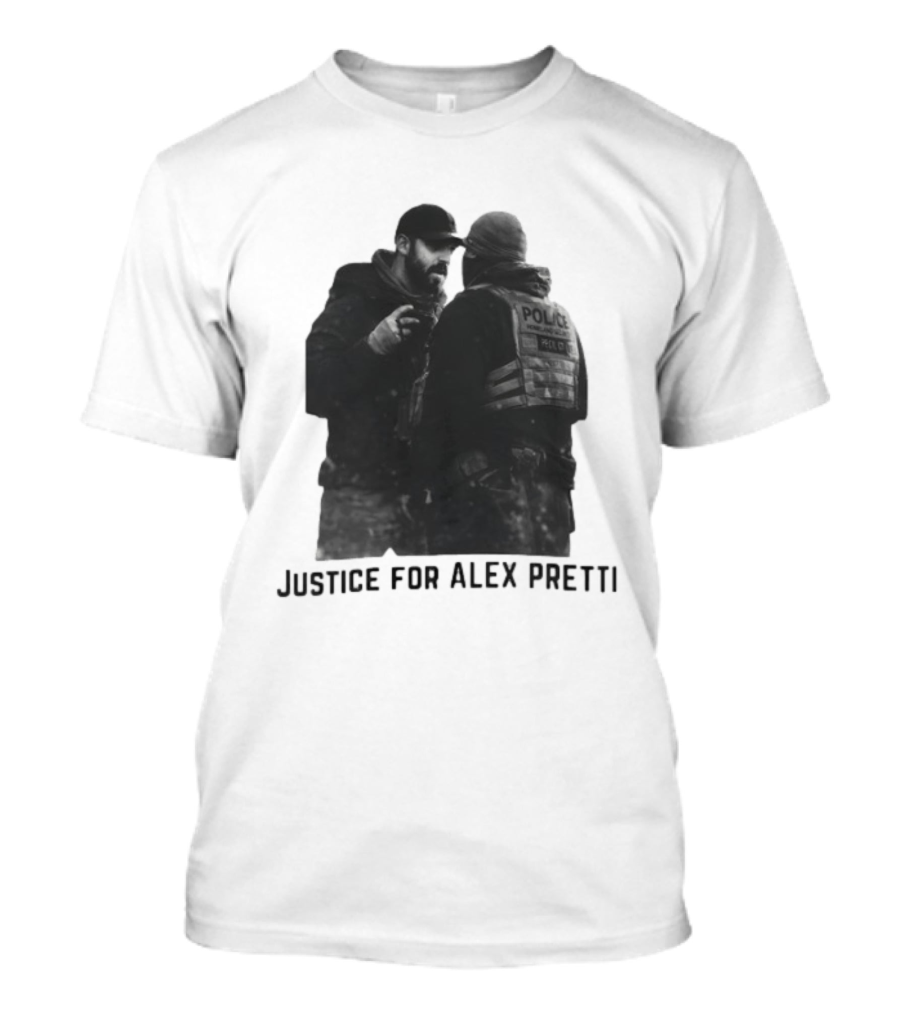 Justice For Alex Pretti Abolish ICE Support Police Tension T-Shirt