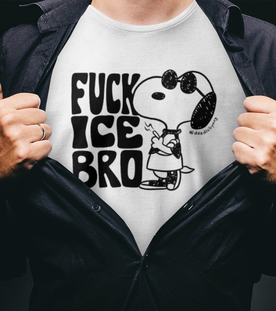 Snoopy Protest Statement ICE Bro T-Shirt