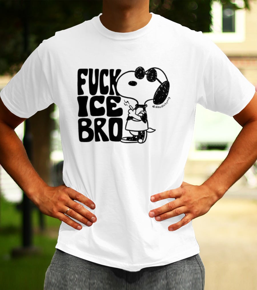 Snoopy Protest Statement ICE Bro T-Shirt