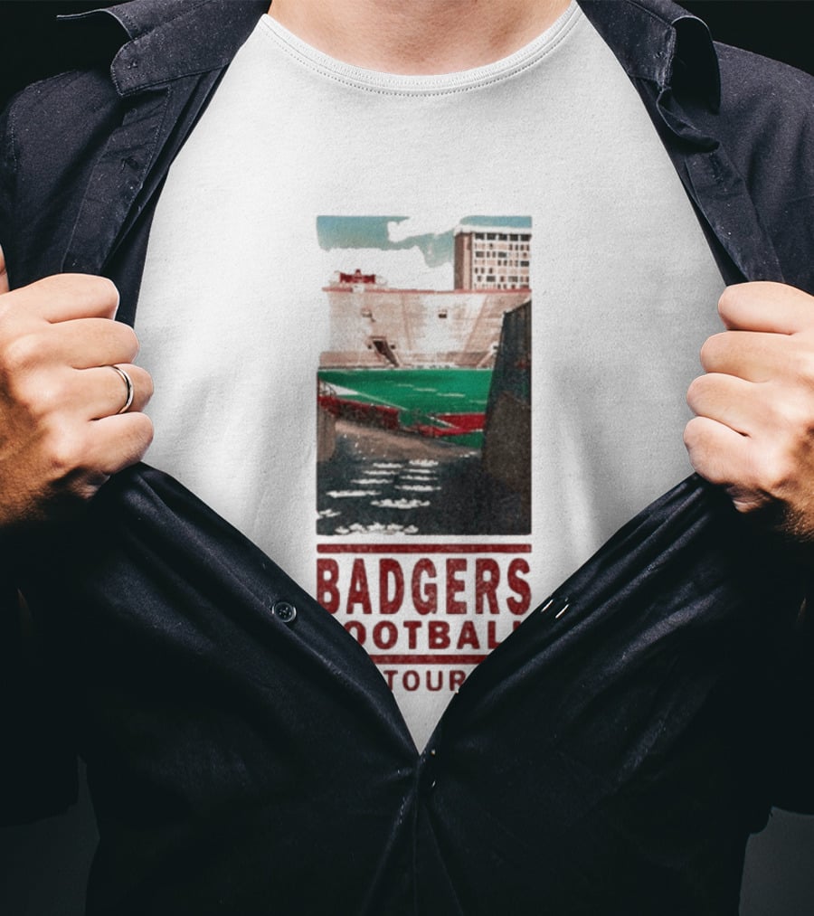 Badgers Football Tour 2025 Stadium Scene T-Shirt