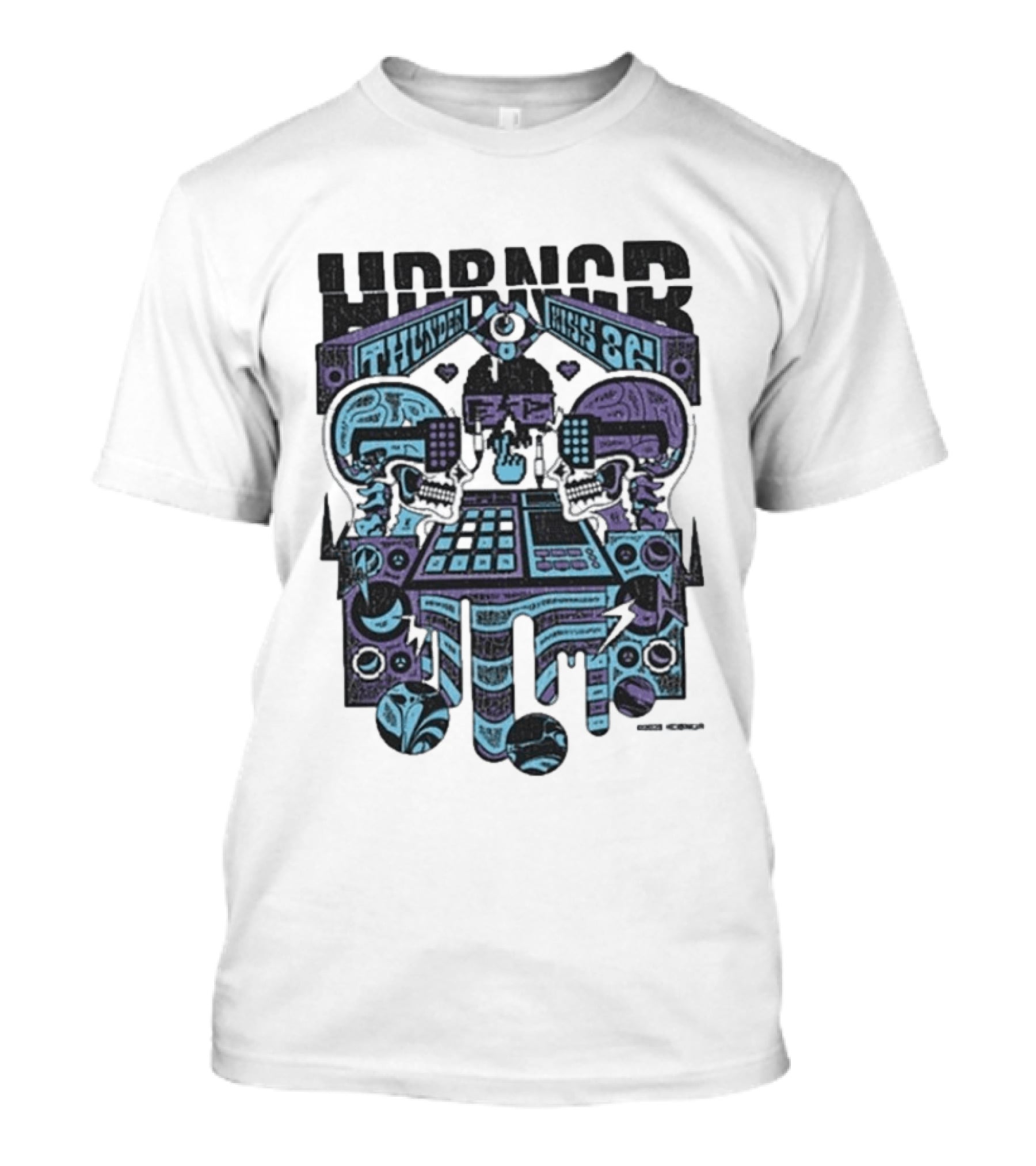 El Phantasmo HDBNGR Thunder Kiss 86 Skulls Music Machine T-Shirt