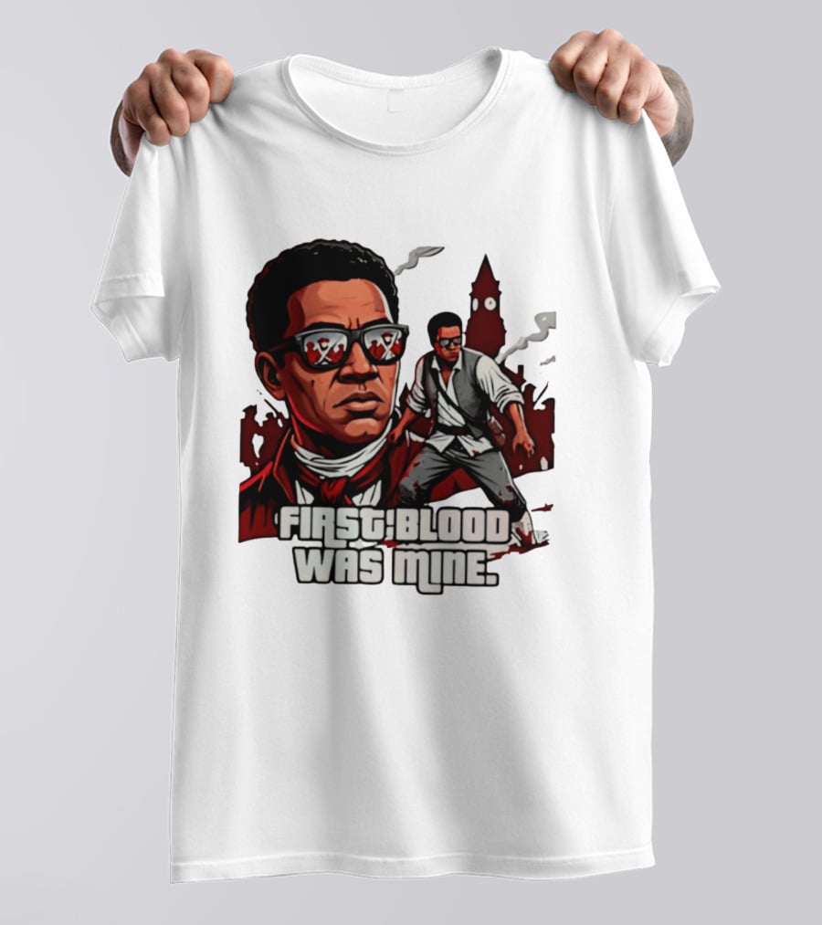 First Blood Was Mine Cool Character Action Scene T-Shirt