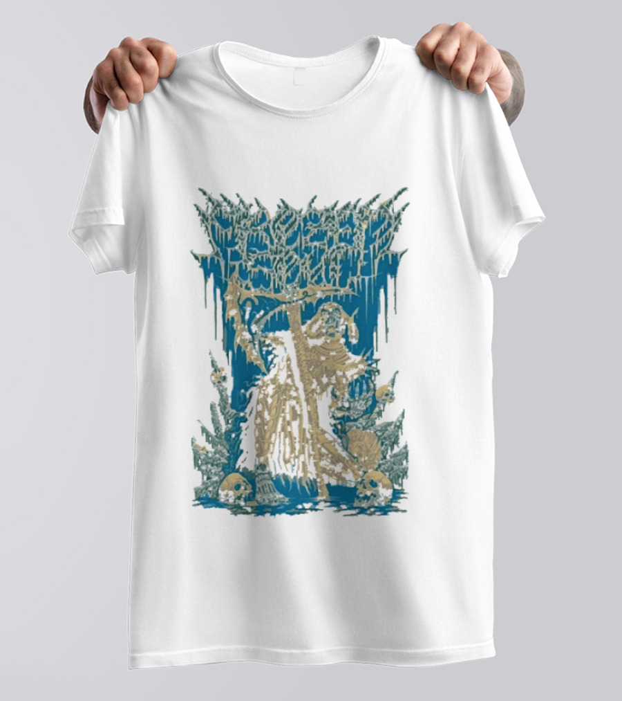 Frozen Soul Reaper Undead Skeleton Warrior Ice Wraith T-Shirt