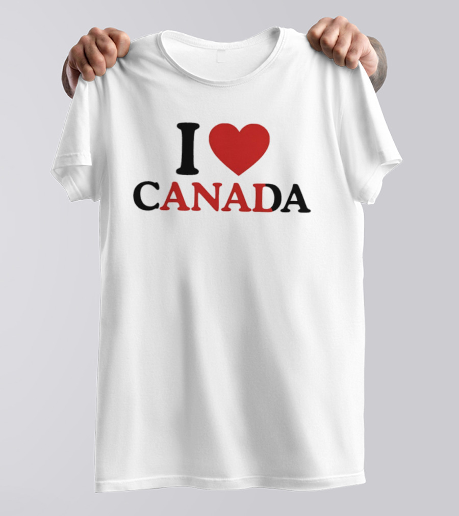 I Love Canada Red Heart T-Shirt