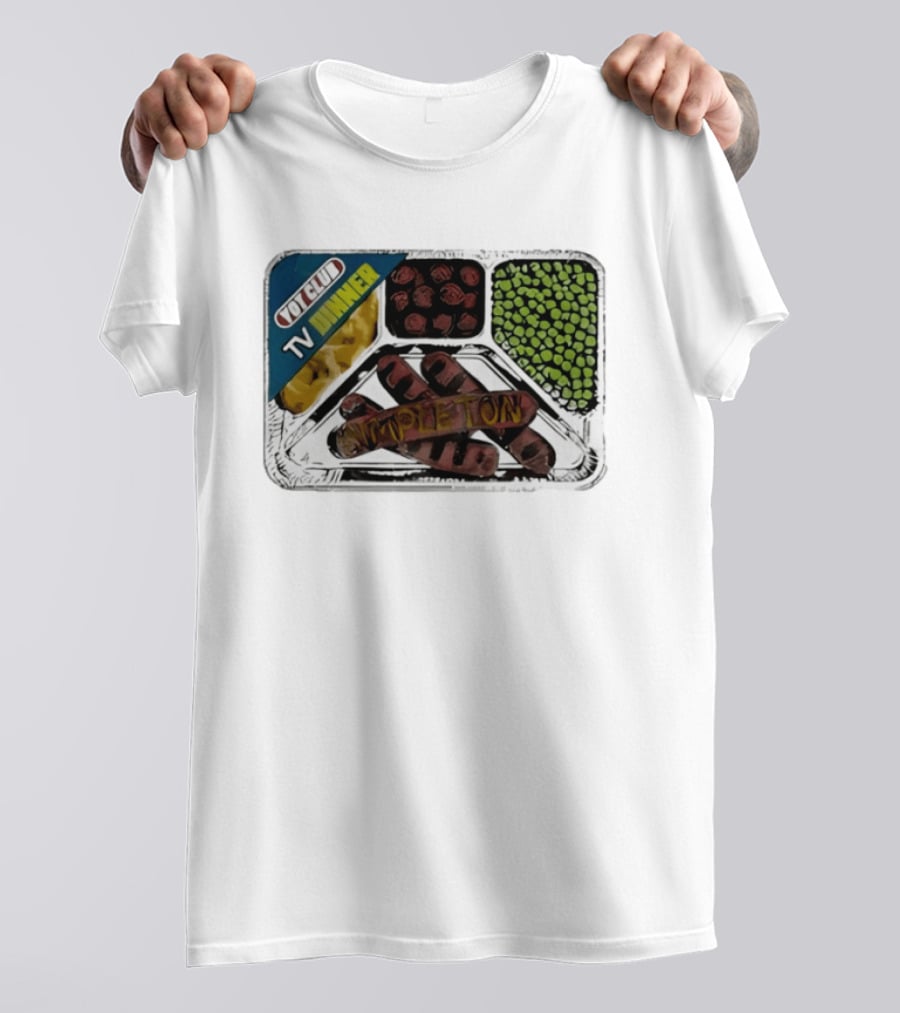 Yot Club TV Dinner Simpleton Retro Tray T-Shirt