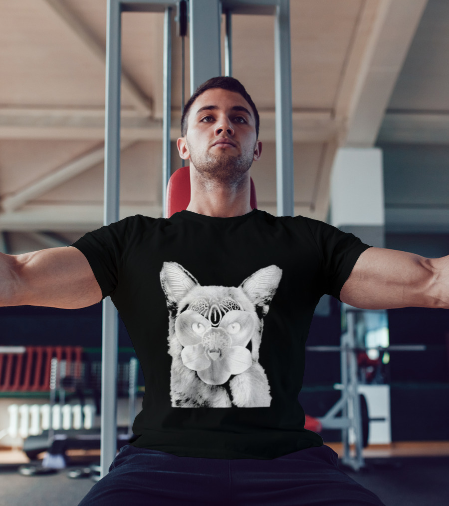 Galantis Palladium Cat Mask Orchid Eyes Black And White T-Shirt