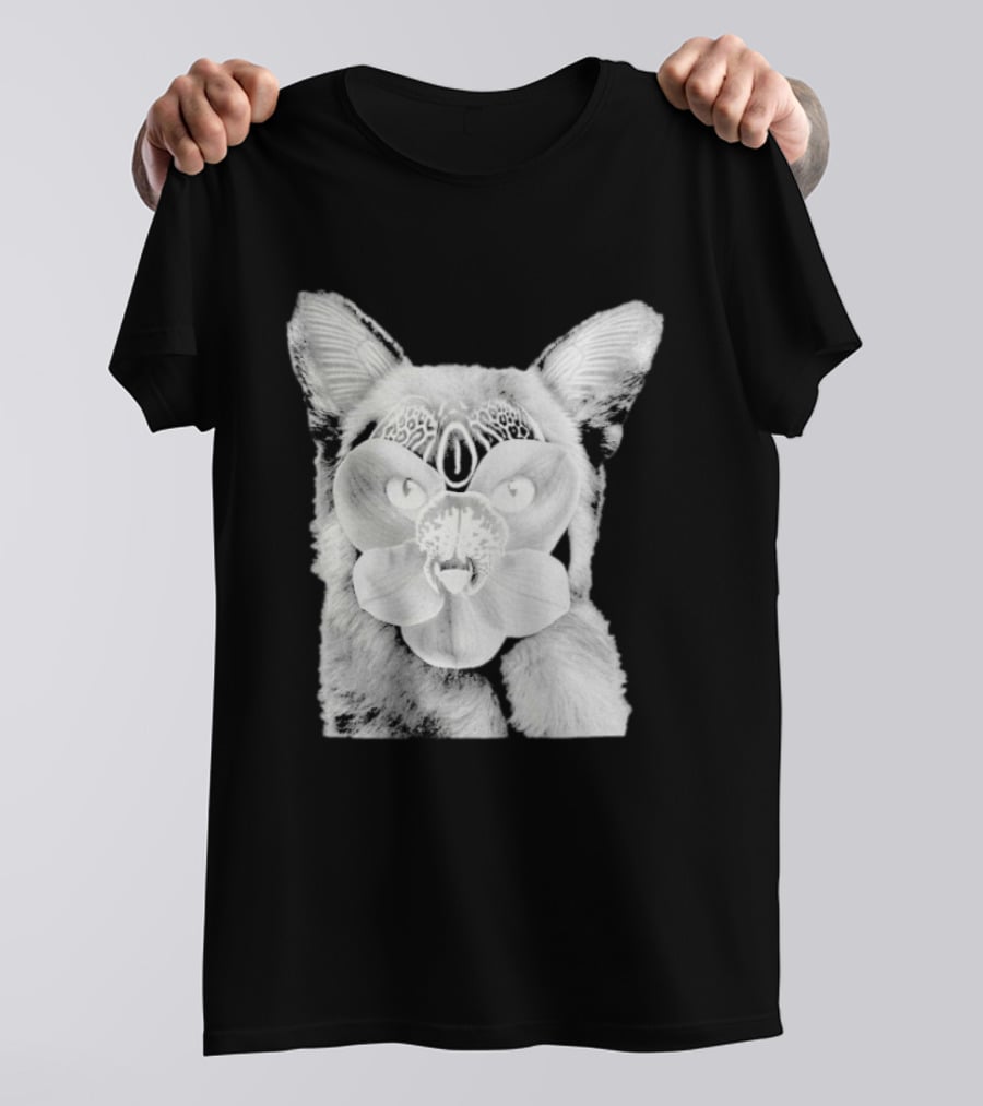 Galantis Palladium Cat Mask Orchid Eyes Black And White T-Shirt