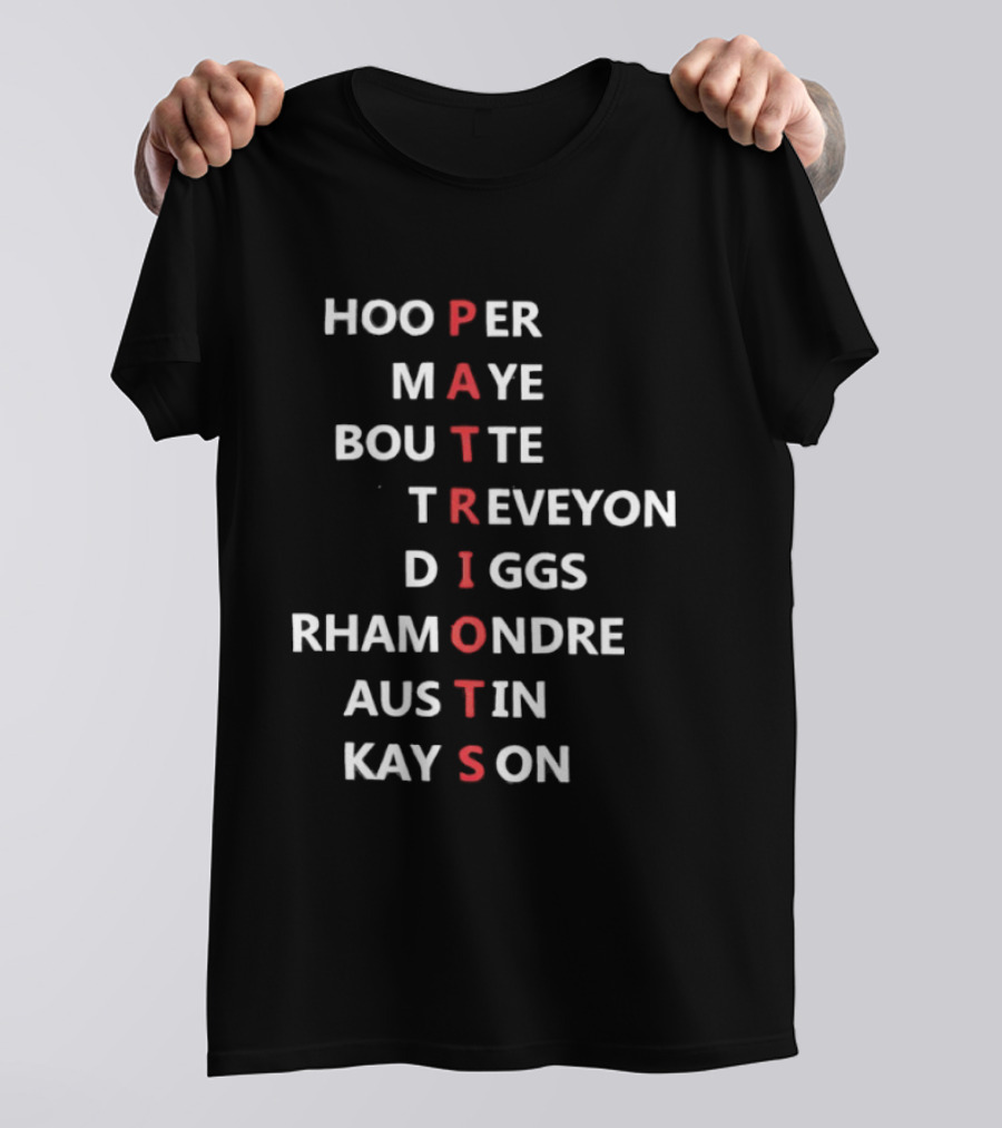 Patriots Hooper Maye Boutte Treveyon Diggs Rhamondre Austin Kayson T-Shirt