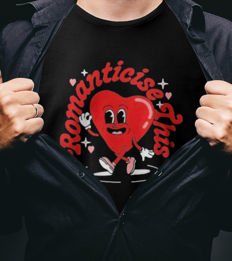 Romanticise This Valentine's Heart Cute Cartoon T-Shirt