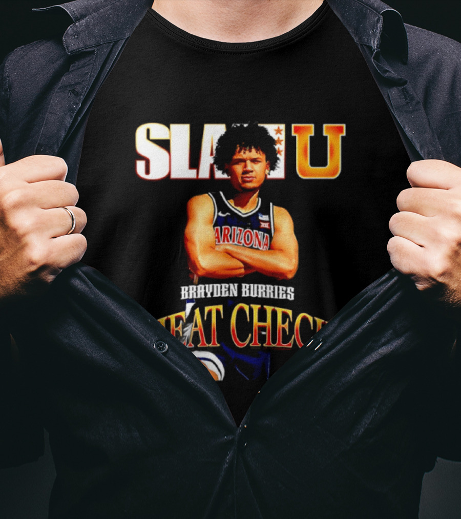 SlamU Brayden Burries Heat Check Arizona Basketball Star T-Shirt