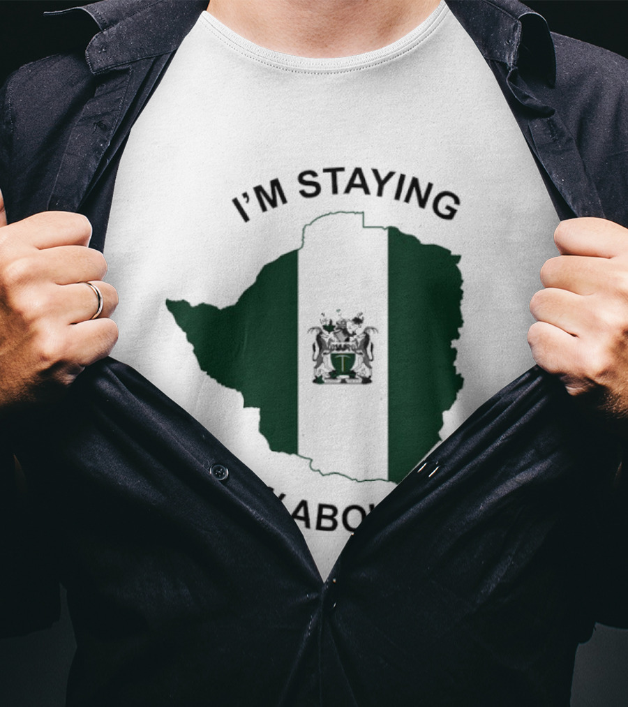 I'm Staying How About You Rhodesia Flag Map T-Shirt