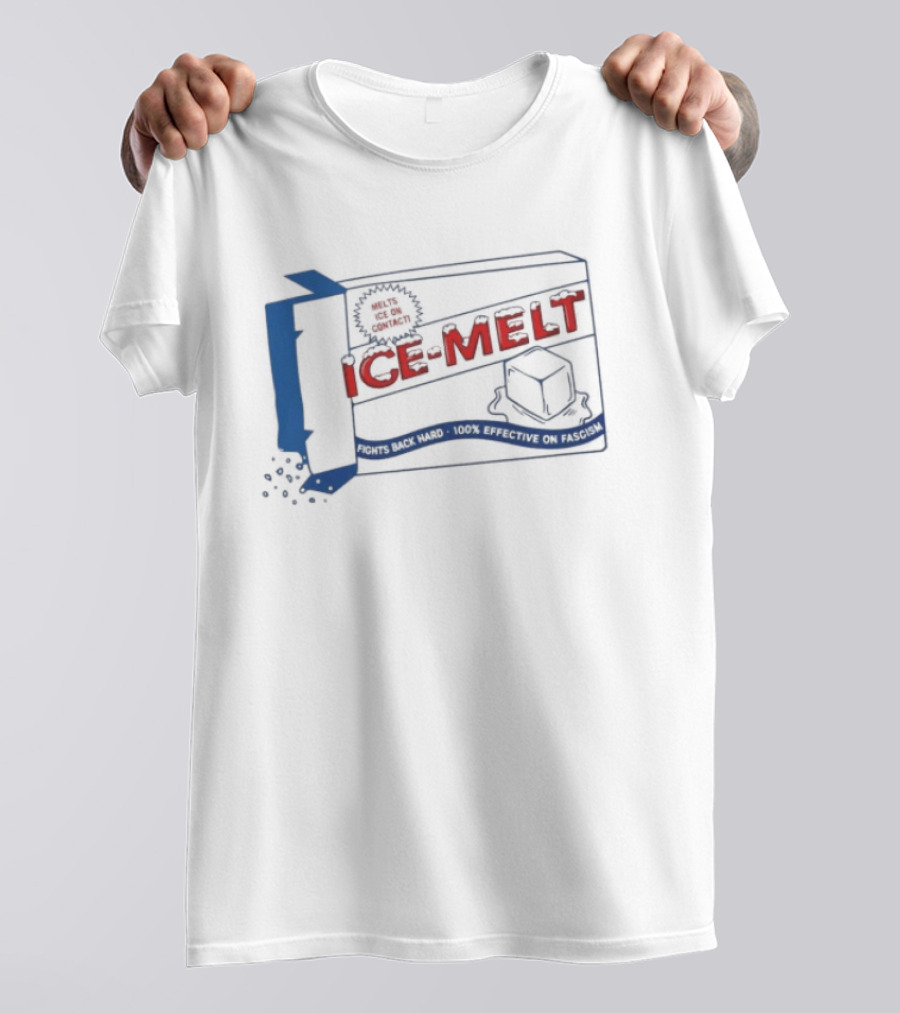 Salt Box Ice Melt Fight Back Hard 100% Effective On Fascism T-Shirt