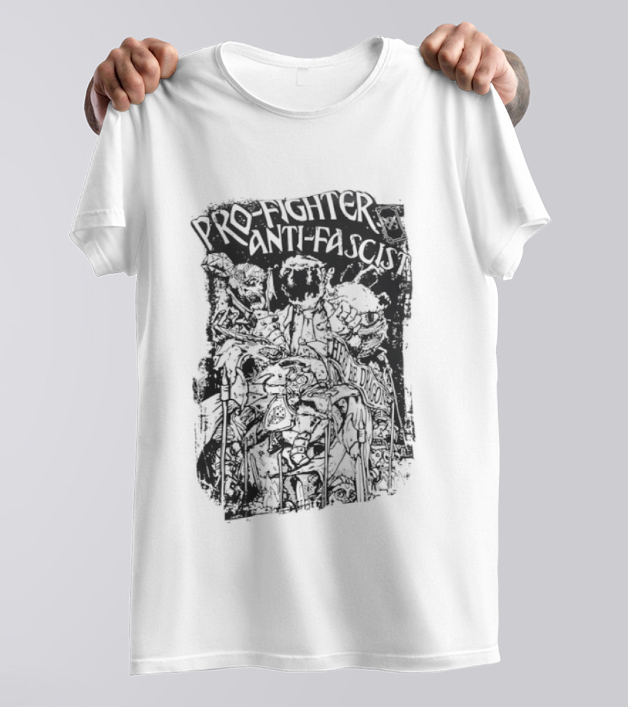 Pro Fighter Anti Fascist Here Be Dragon T-Shirt