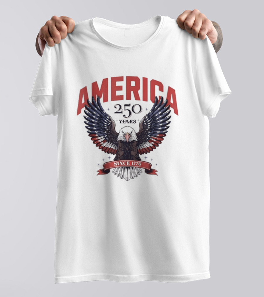 AMERICA 250 Years Since 1776 Eagle T-Shirt
