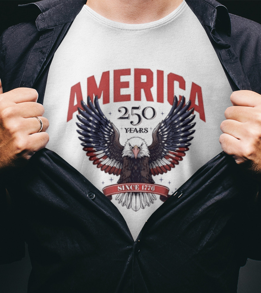 AMERICA 250 Years Since 1776 Eagle T-Shirt