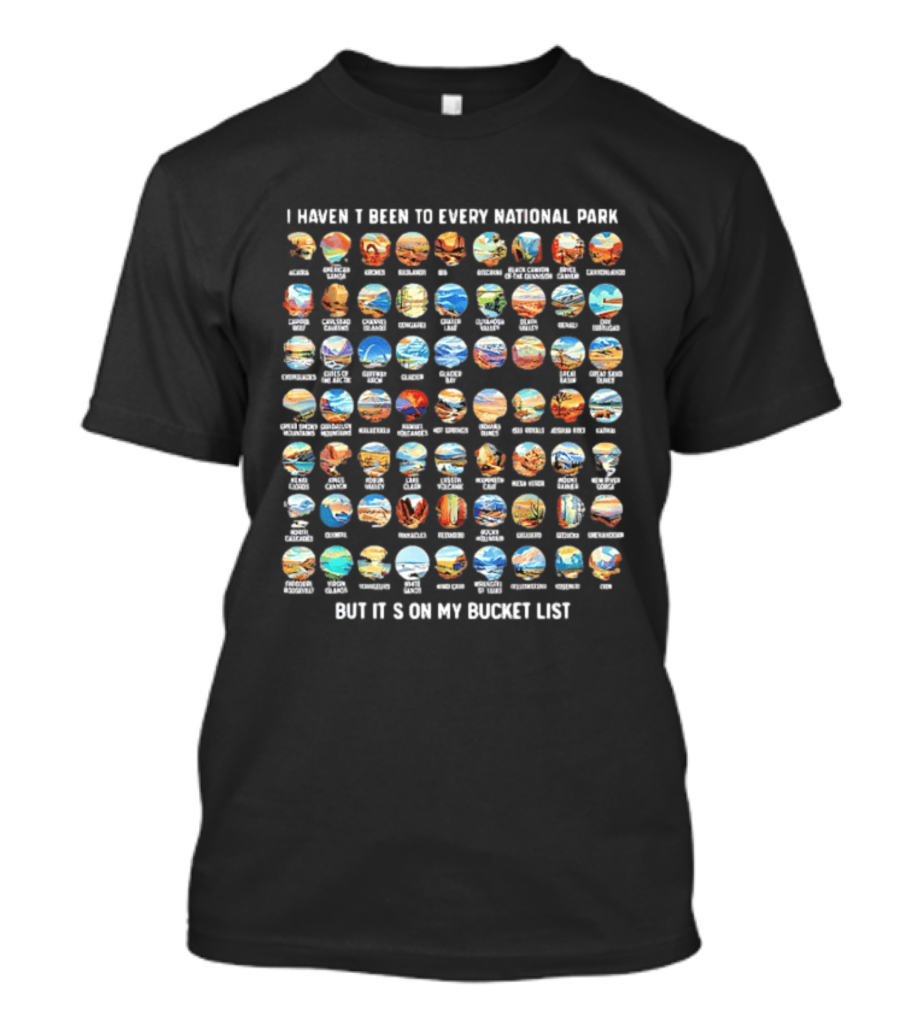 Explore Every National Park Bucket List Adventure T-Shirt